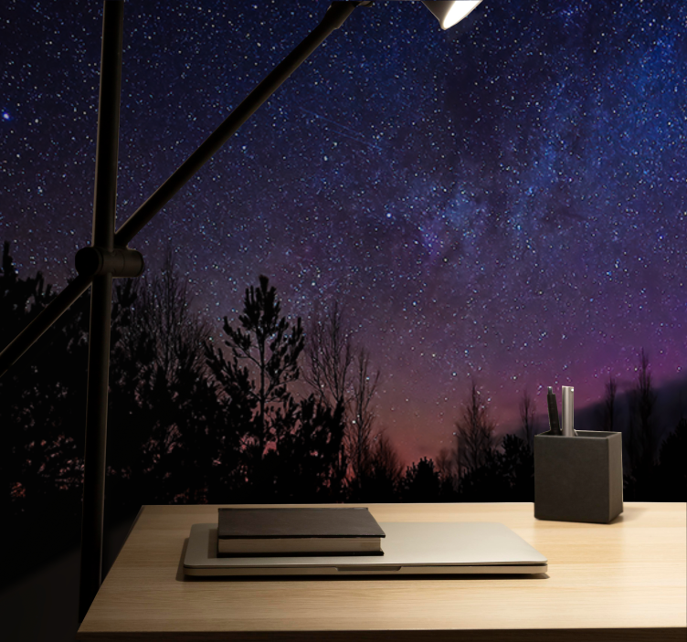 Papier peint salon étoiles dans la forêt - TenStickers