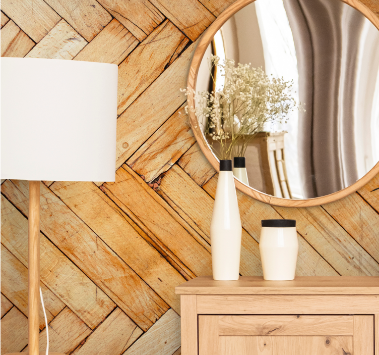 Tapisserie textures et motifs bois naturel - TenStickers