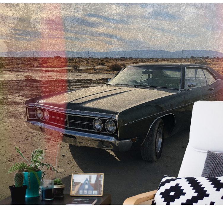 Tapisserie véhicule nostalgie des voitures classiques - TenStickers