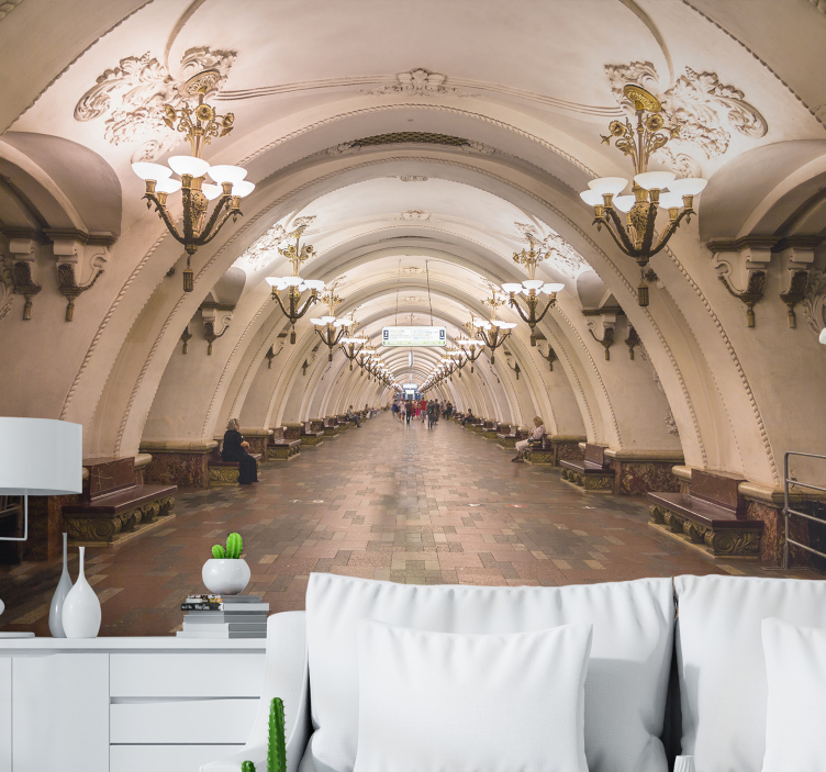 Tapisserie villes et pays grand passage souterrain - TenStickers