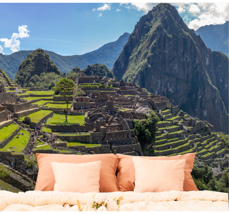 Tapisserie villes et pays machu picchu patrimoine - TenStickers