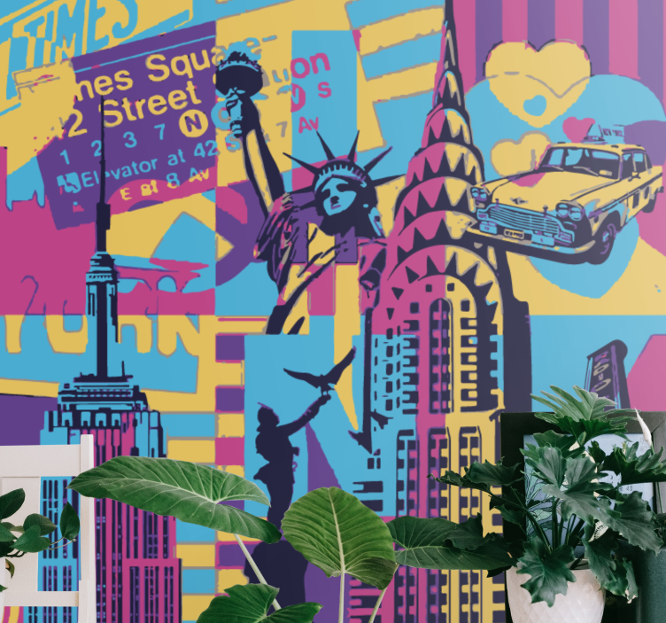 Tapisserie villes et pays new york paysage urbain - TenStickers