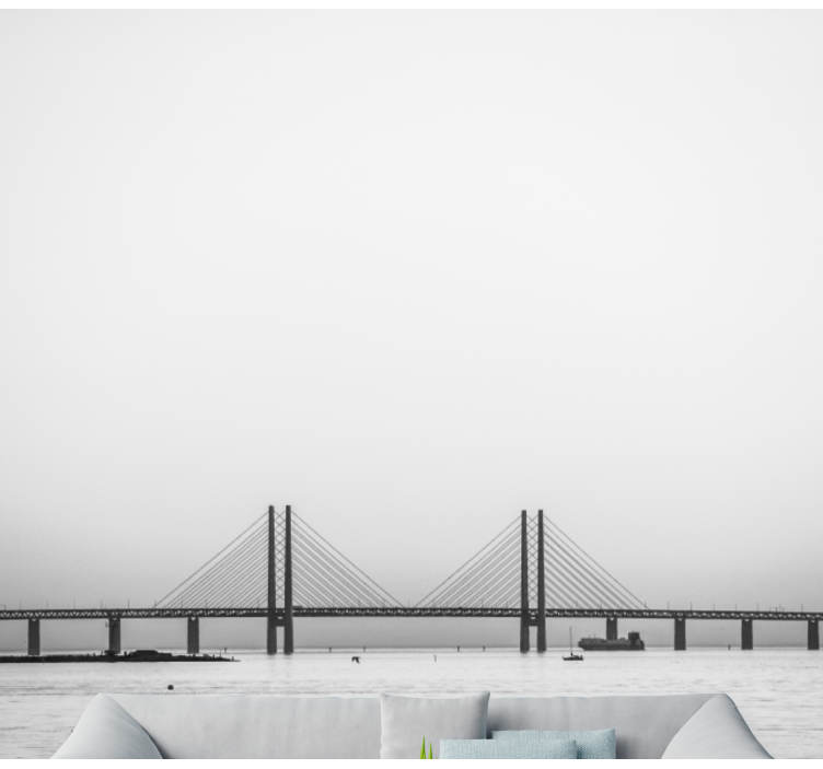 Tapisserie villes et pays pont sur l'eau - TenStickers
