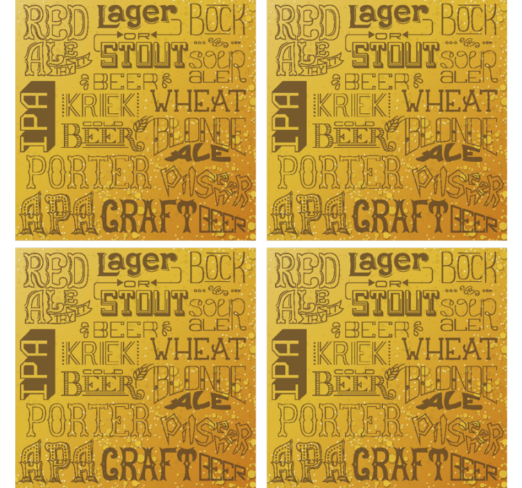 Différents types de bière bar coaster - TenStickers