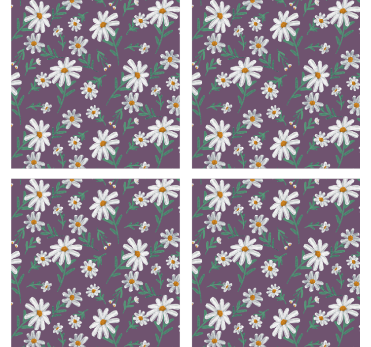 Dessous de verre motif floral violet - TenStickers