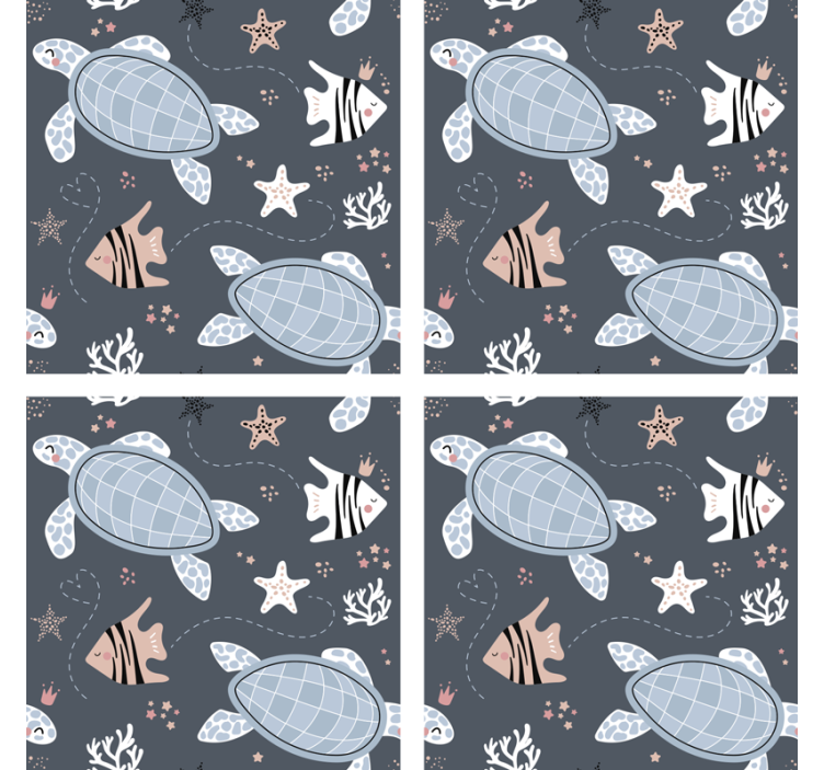 Dessous de verre geek motif créatures marines - TenStickers