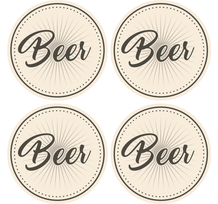 Dessous de verre bière typographie Élégante brew - TenStickers