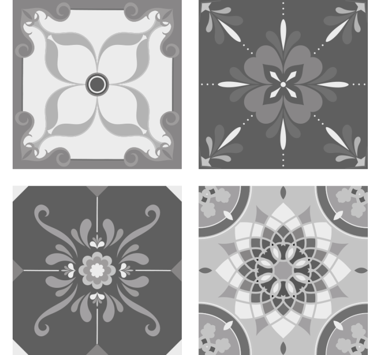 Dessous de verre motif gris complexe - TenStickers