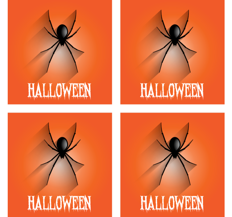 Dessous de verre halloween design d'araignée effrayante - TenStickers