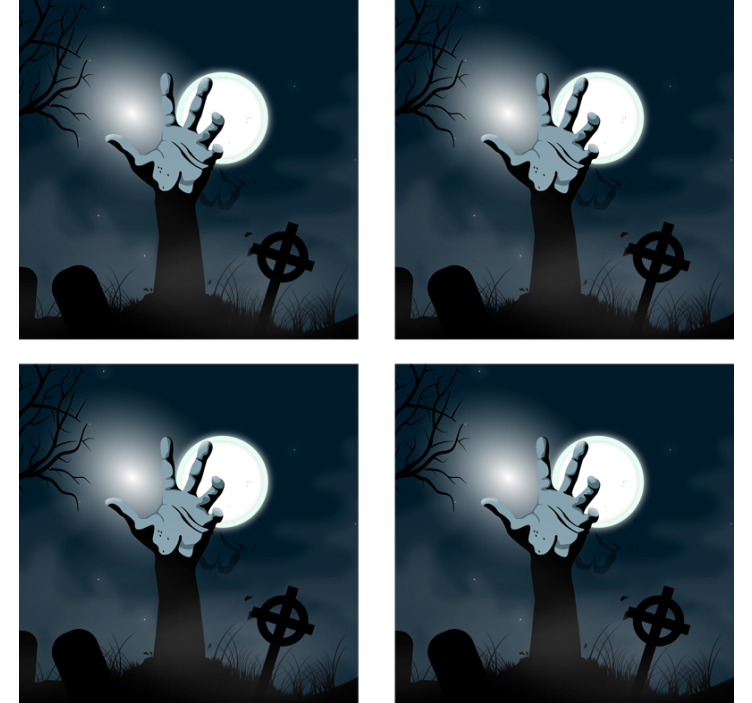 Dessous de verre halloween main de cimetière effrayante - TenStickers