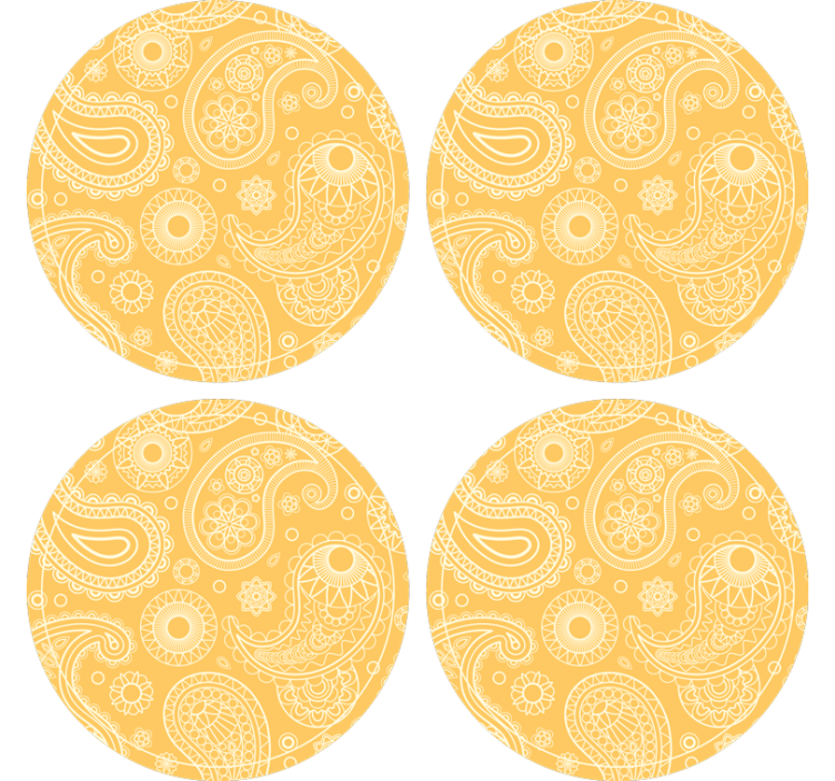 Dessous de verre motif paisley complexe - TenStickers