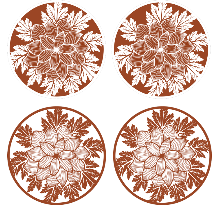 Dessous de verre arrangement floral - TenStickers
