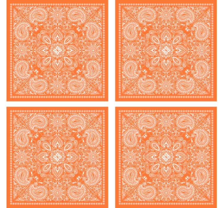 Dessous de verre motif paisley détaillé - TenStickers