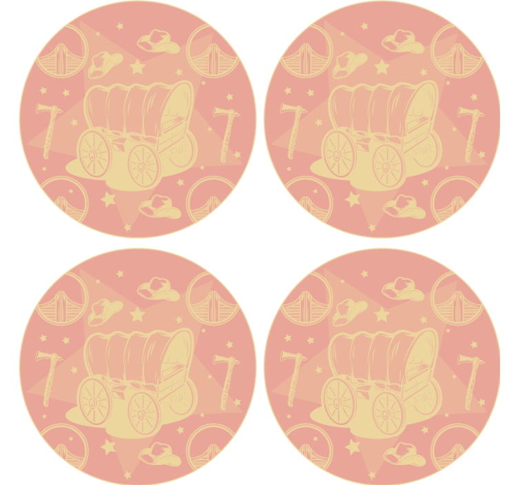 Dessous de verre geek design rétro wagon - TenStickers