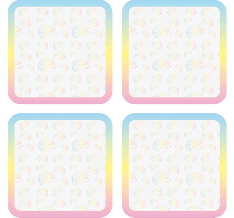 Dessous de verre personnalisable motif méduse coloré - TenStickers