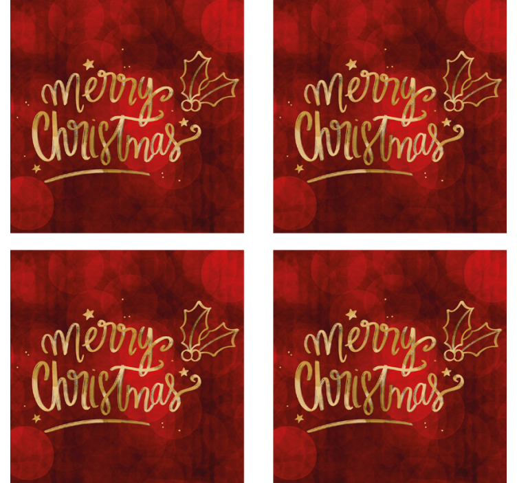 dessous de verre noel Joyeux noël en rouge - TenStickers
