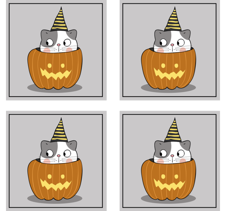 Dessous de verre halloween chat en chapeau citrouille - TenStickers