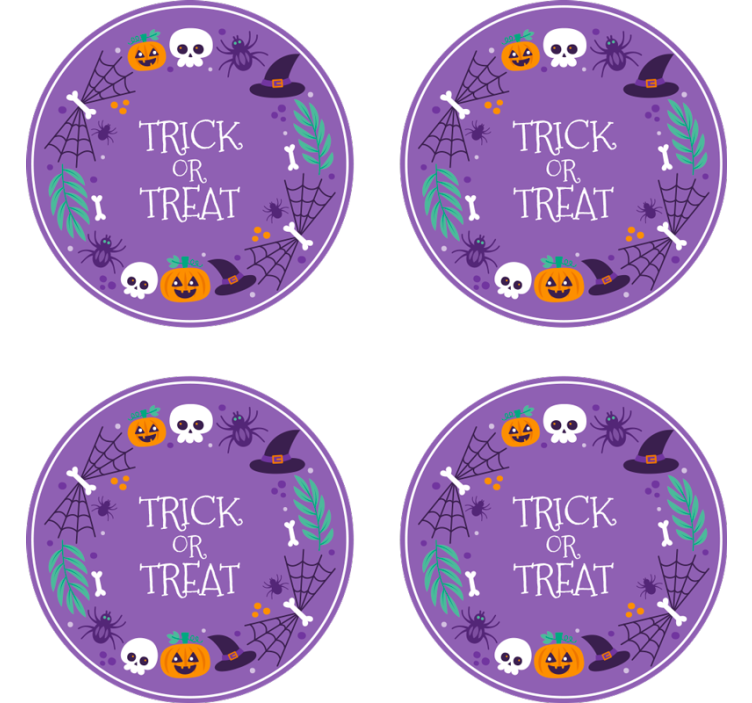Dessous de verre halloween design thématique halloween - TenStickers