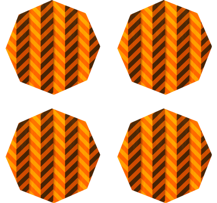 Dessous de verre halloween motif chevron orange - TenStickers