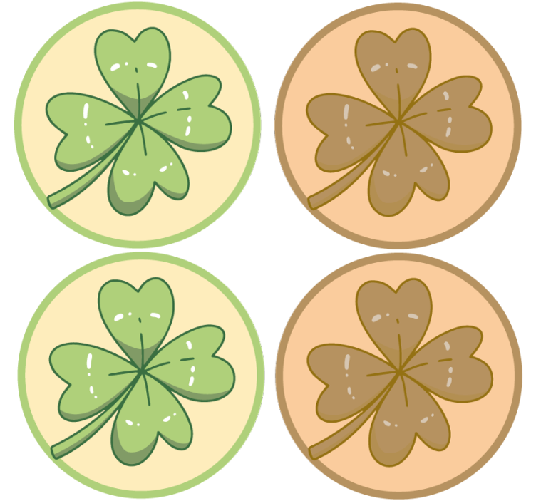 Shamrock st patrick's day plus de sous-verres - TenStickers