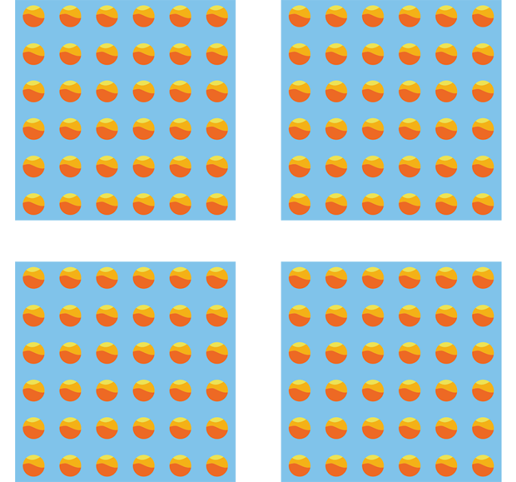 Dessous de verre moderne motif circulaire coloré - TenStickers