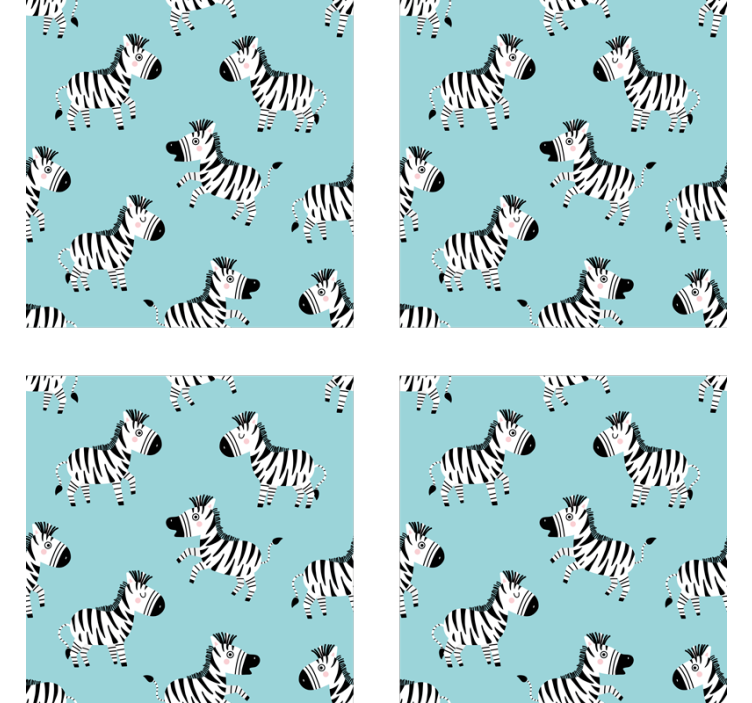 Mignon pour enfants zèbre dessous de verre - TenStickers