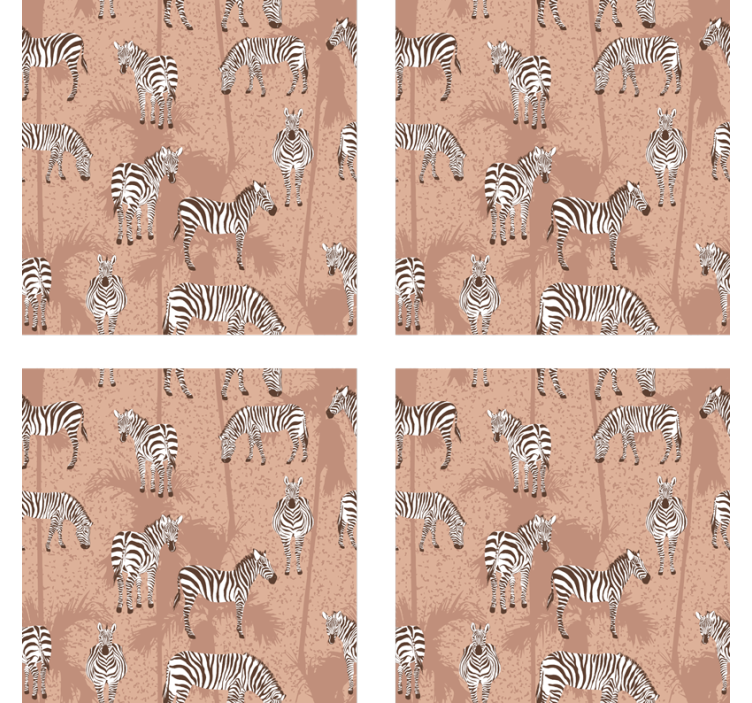 Dessous de verre moderne à surface texturée zèbre - TenStickers