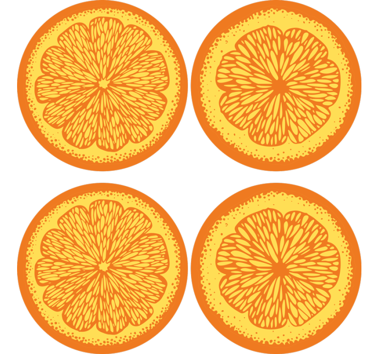 Dessous de verre moderne motif tranche d'agrumes - TenStickers