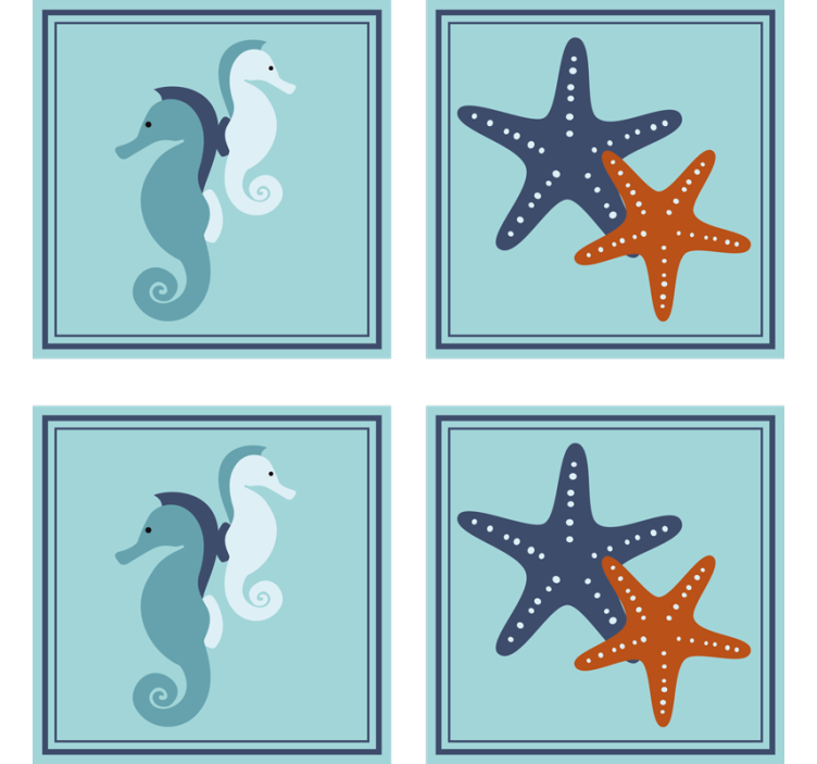 Sous-verres marins de style marin - TenStickers