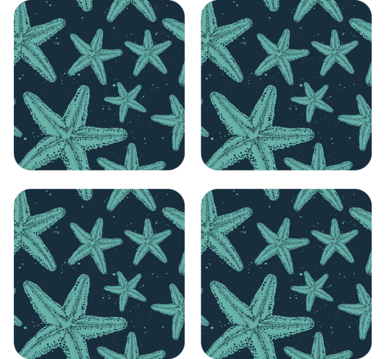 Dessous de verre geek motif étoile de mer - TenStickers