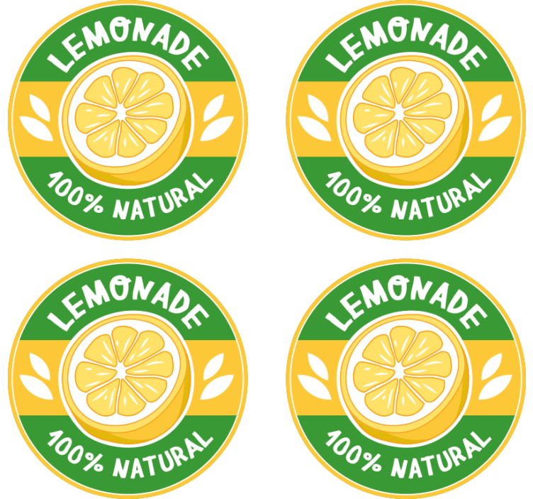 Dessous de verre citation tranche de citron naturel - TenStickers