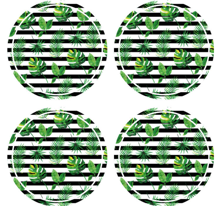 Dessous de verre idée feuille tropicale - TenStickers