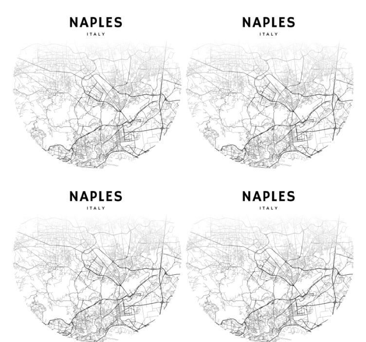 Dessous de verre personnalisable carte de naples - TenStickers