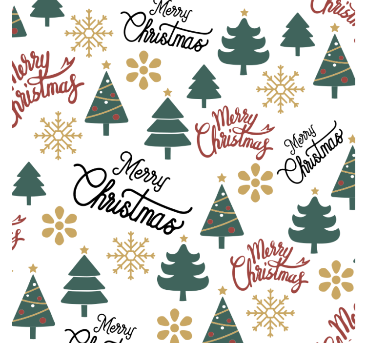 Dessous de verre noël arbres de noël joyeux - TenStickers