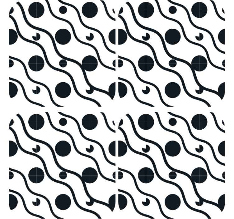Dessous de verre motif ondulé avec cercles - TenStickers