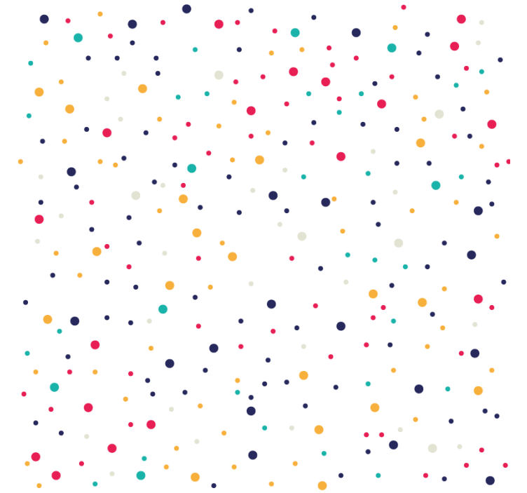 Dessous de verre motif de points colorés - TenStickers