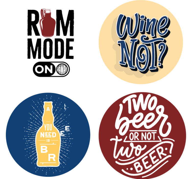 dessous de verre vintage Bar citations drôles - TenStickers