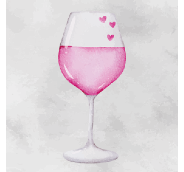 Dessous de verre personnalisable verre orné de cœurs - TenStickers