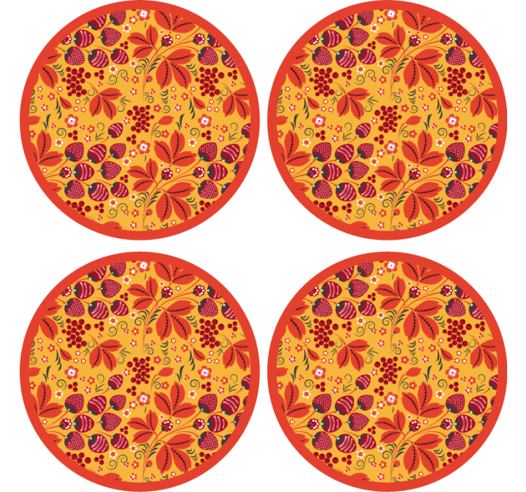 Dessous de verre motif floral vibrant - TenStickers
