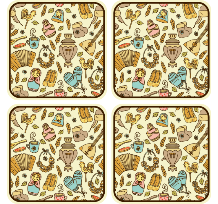 Dessous de verre geek motifs d'art populaire ludiques - TenStickers