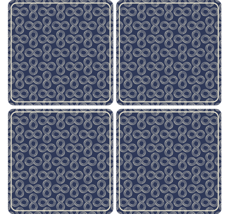 Dessous de verre bière motif infini marine - TenStickers