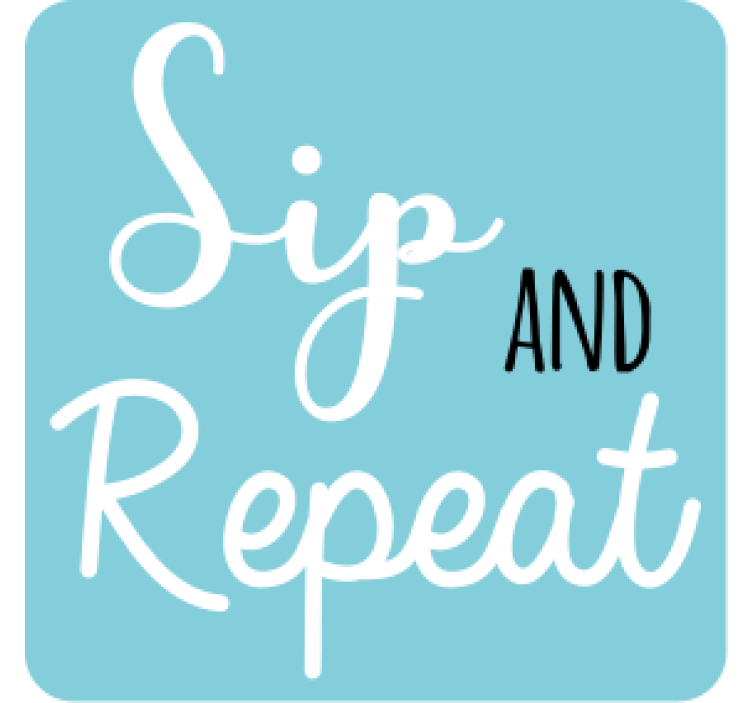 Dessous de verre citation siroter et répéter - TenStickers