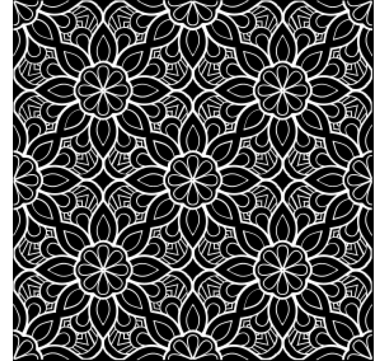 Dessous de verre motif floral élaboré - TenStickers