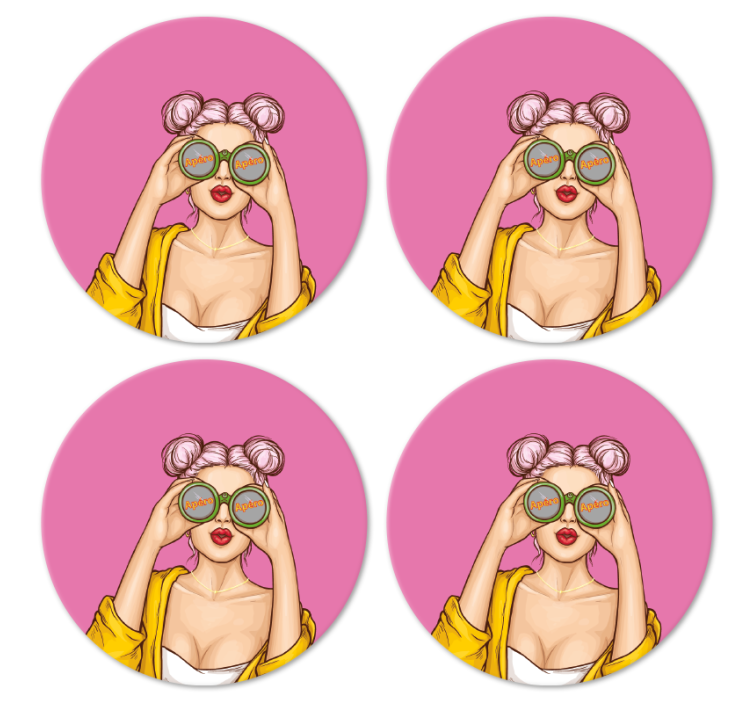 Dessous de verre geek personnage amusant avec lunettes - TenStickers