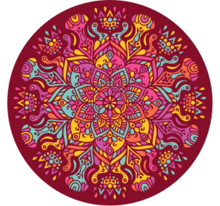 Mandala autour de plus de sous-verres - TenStickers