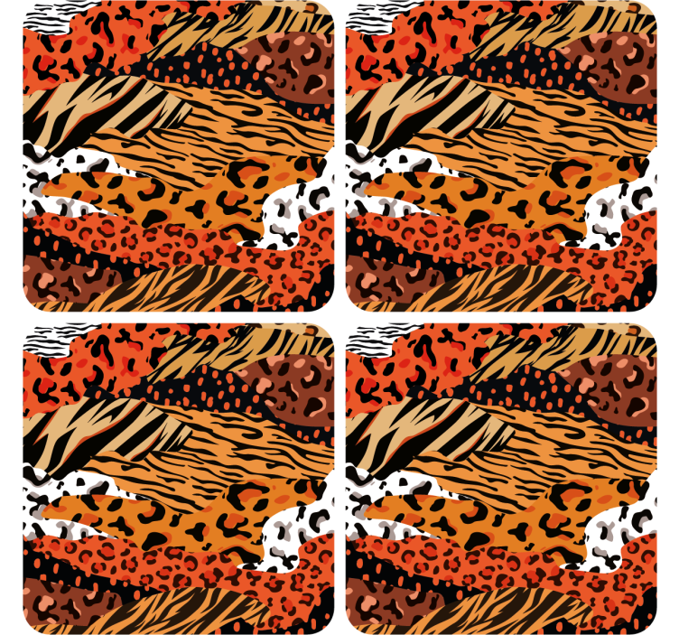 Dessous de verre motifs animaliers féroces - TenStickers