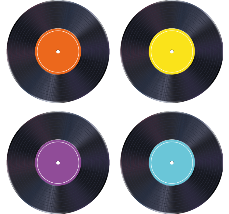 dessous de verre moderne Disque lp coloré - TenStickers