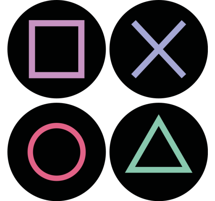 dessous de verre moderne Figurines à distance playstation - TenStickers