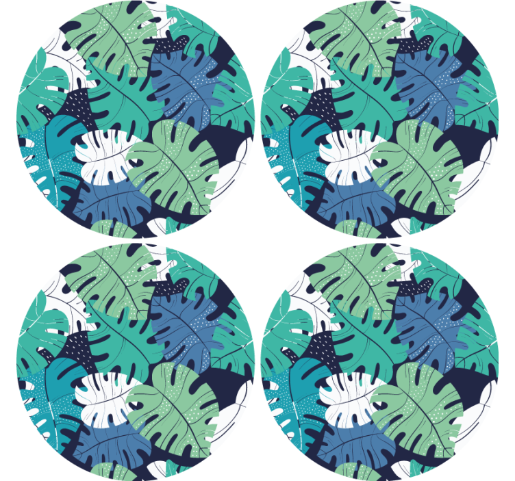 Dessous de verre emblème de feuille tropicale - TenStickers