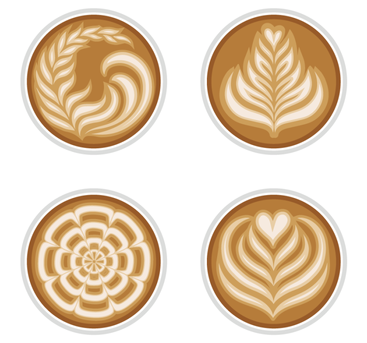 Dessous de verre geek motifs de latte art - TenStickers